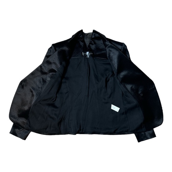 THEYSKENS THEORY JUX SATEEN CROPPED LONG SLEEVE BLACK BLAZER - Picture 11 of 15